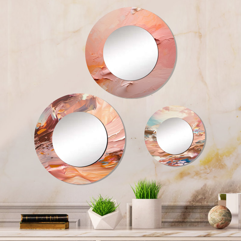 Ensemble de 3 miroirs en aluminium Elkington