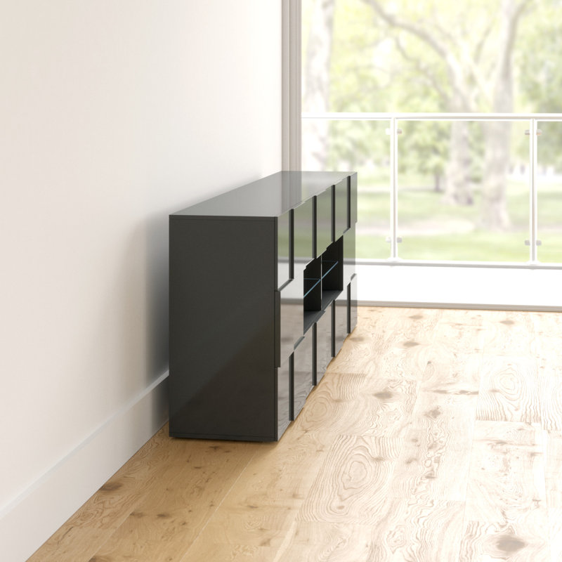 Bailee 241cm Sideboard, Gloss/Dark Grey