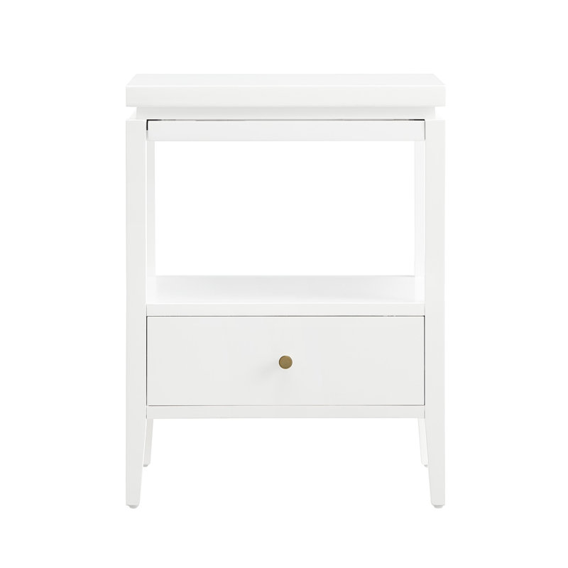 Table de chevet moderne et minimaliste, Blanc