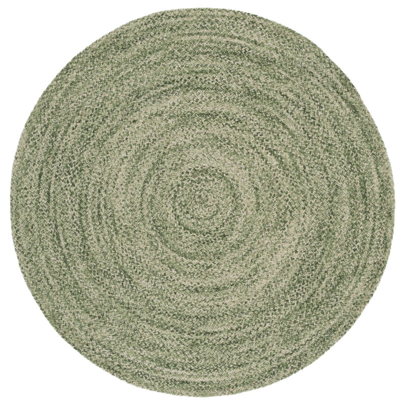 Tapis d'intérieur tressé à la main sans motif, 3'-0" x 3'-0" Round