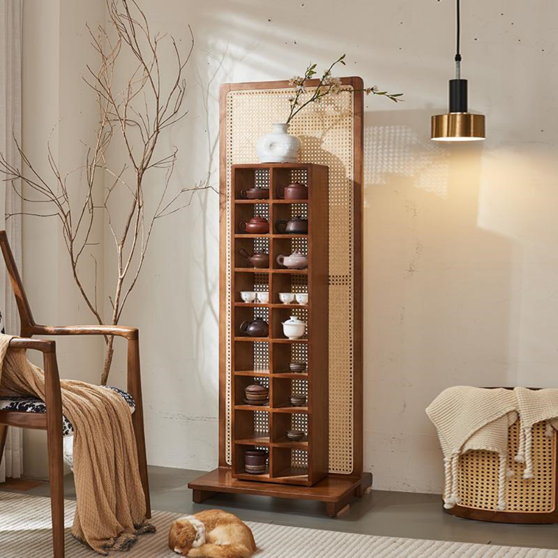 Simple Solid Wood Partition Display Cabinet