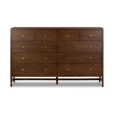 Sullivan 10 Drawer Dresser in Saddle Tan