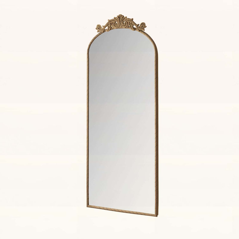 Wall Mounted Mirror for Retro Home Decor and Space Expansion, Bronze
