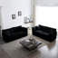 Pour la maison: 3 pièces. Canapés 2 places et 2 places. Chenille noire. Bois massif. Matériau respirant. Éponge. Relaxant. Assemblage inclus en chenille: pièce surdimensionnée et confortable. Bois