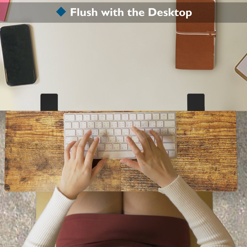 Argaki 1.3cm H x 69.1cm W Desk Keyboard Tray, Rustic Brown