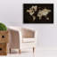 Toile épique «Wood World Map» par Lori Deiter, 40 po x 26 po