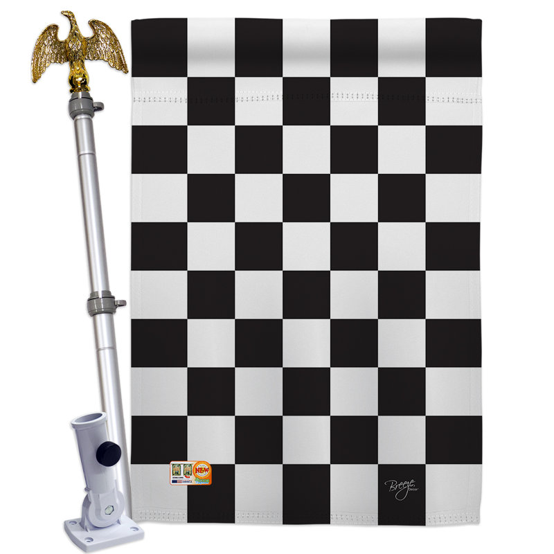Double Sided 40'' H x 28'' W Polyester Flag Set