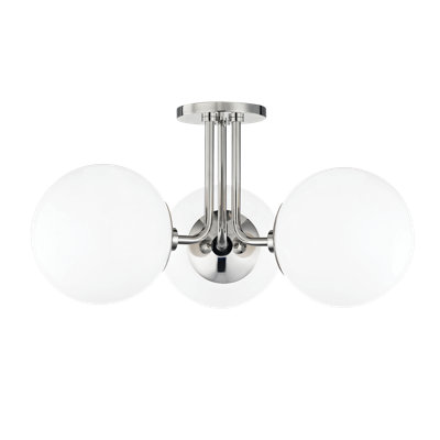 Luna Glass Semi Flush Mount