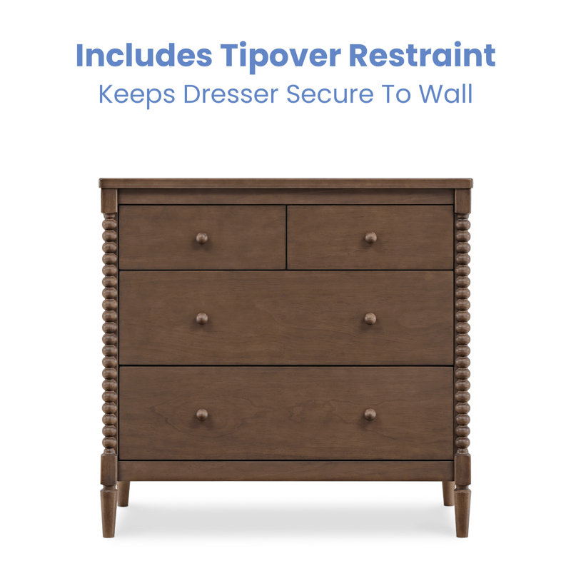 Saint Changing Table Dresser, Teak Brown