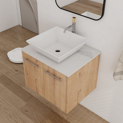 Chura 23.94'' Single Bathroom Vanity with Stone Top