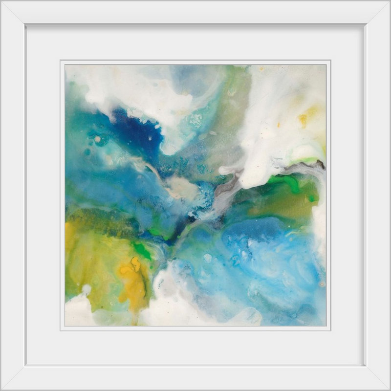 « i » joshua schicker,, reproduction d’art Green Ethos, Cadre blanc, H 24 po x l 24 po x P 1 po