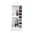 46" Tall Corner Bar Cabinet In White With 14 For Your Collection Storage A Modern Look-87667313