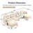 Modular Sectional U Shaped Couch With Ottoman,Soft Chenille Fabric  Tufted Cushion Backrest Design,High-Density Foam Ergonomic Design