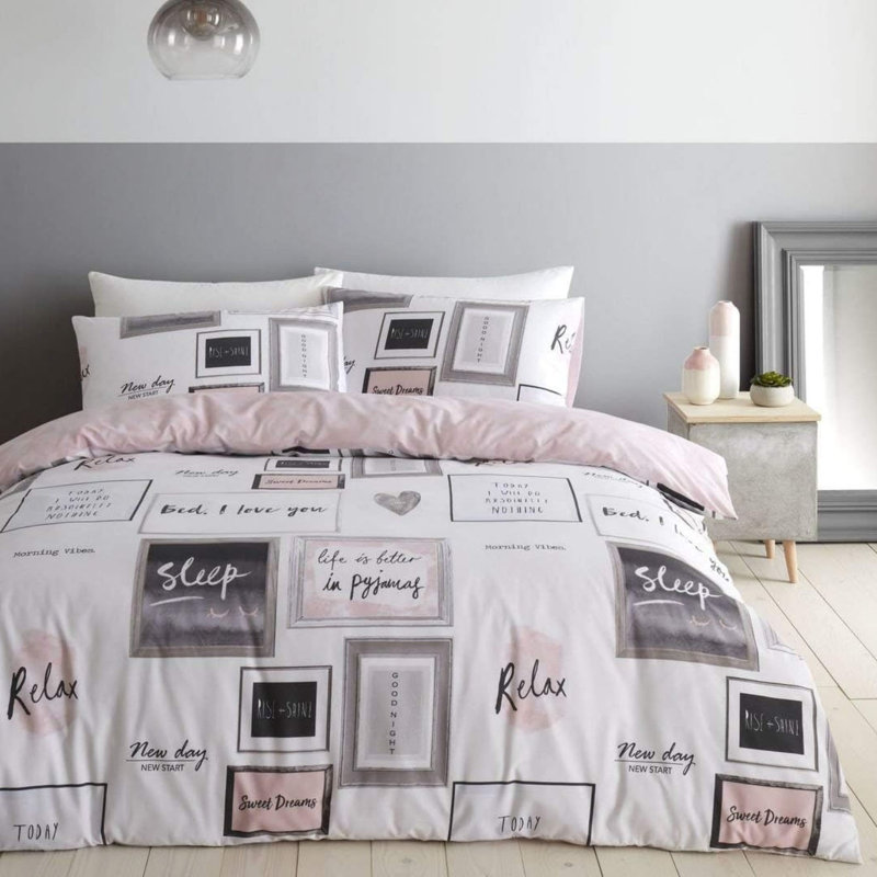 Cotton Blend Solid Colour Duvet Cover Set