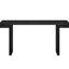 Table d'appoint 60 pouces noir rustique avec des fissures intentionnelles et des pieds épais, idéale pour un décor rétro dans le salon 59,85 po
