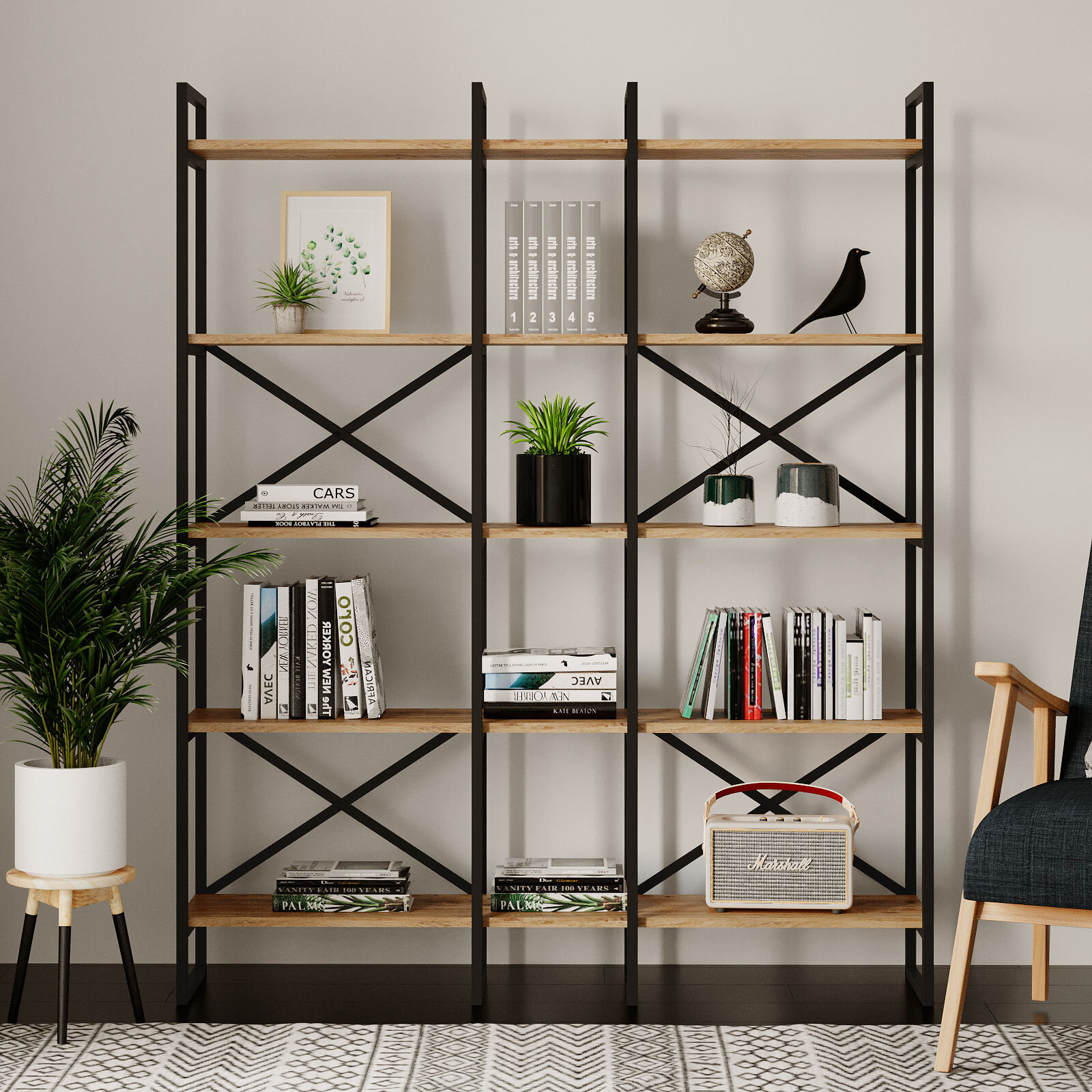 East Urban Home Etagere Bookcase | Wayfair