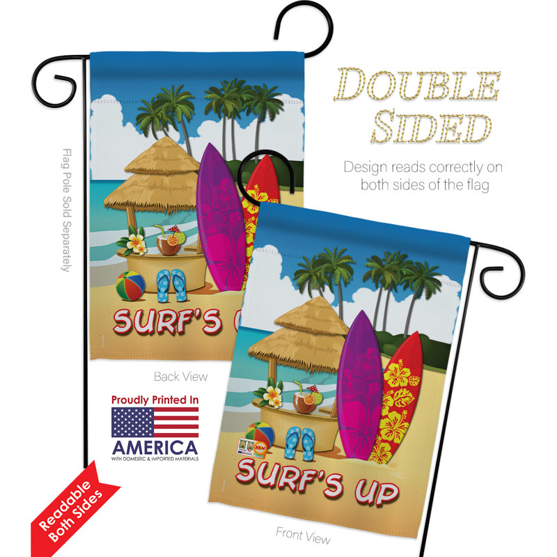 Double Sided 18.5 in. H x 13 in. W Polyester Flag set
