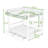 Metal Bunk Bed With LED Light Strip, Charge Station, 2 Drawers And Storage Shelves-1904057511-1904057508