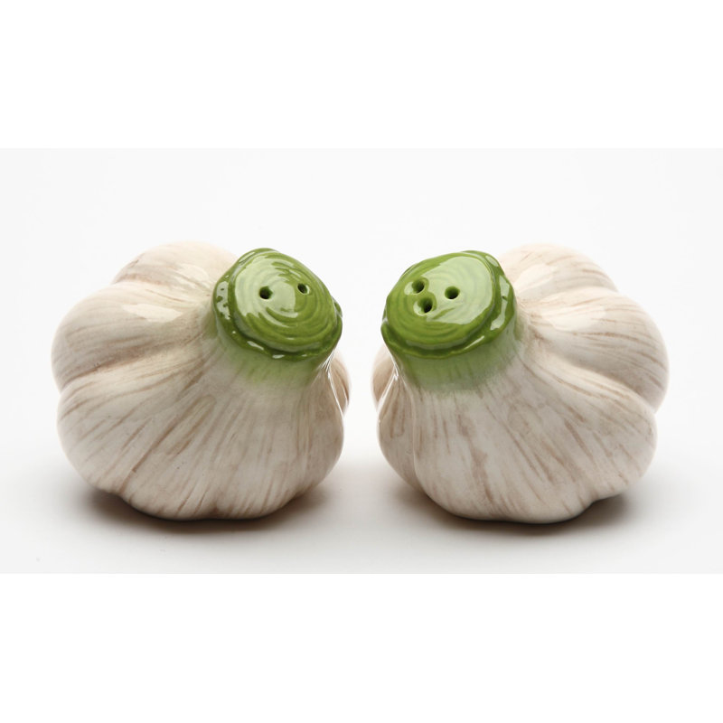 Cosmos Gifts Garlic Salt and Pepper Set