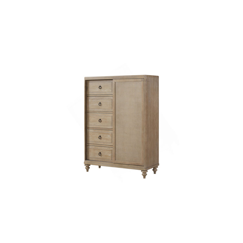 Commode 5 tiroirs finition sable