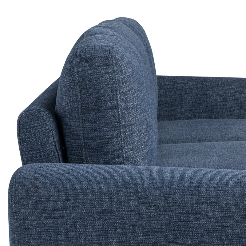 Canapé à accoudoirs arrondis 78,75 po Ashfield, Bleu
