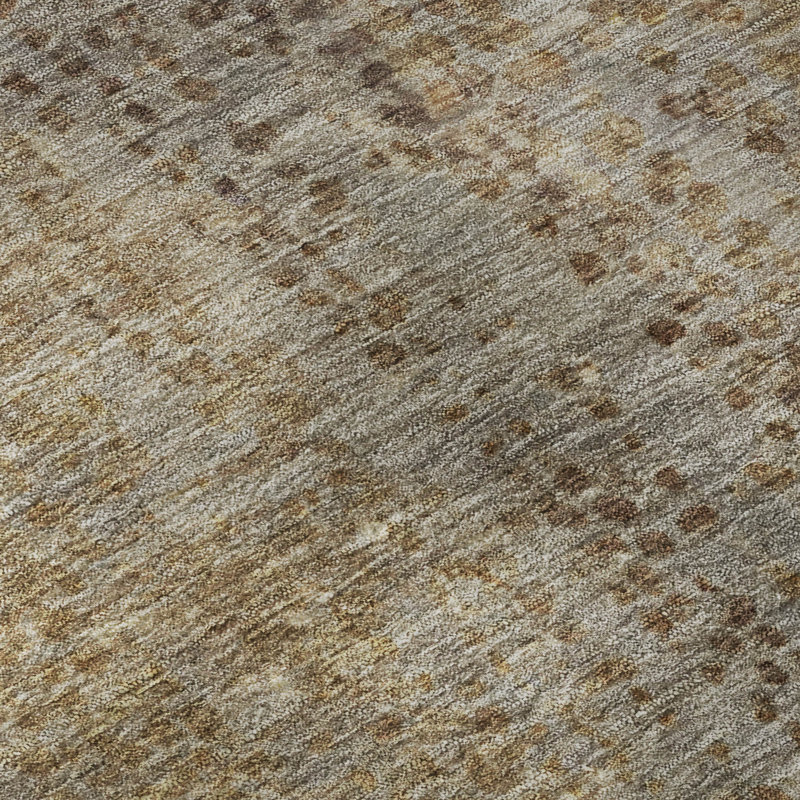 Premium Machine Washable Mayfield Abstract Rug, 5' x 7'6", Brown