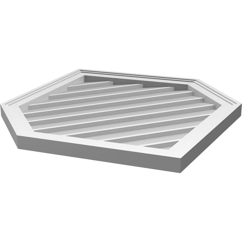 Ventilé vertical à pignon vertical en uréthane 10/12, H 32 po x l 26 po x P 1,5 po