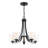 5 - Light Steel Dimmable Empire Chandelier