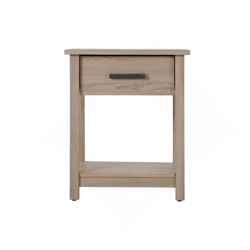 Sleek Contemporary Nightstand In Sandle Wood, Brown