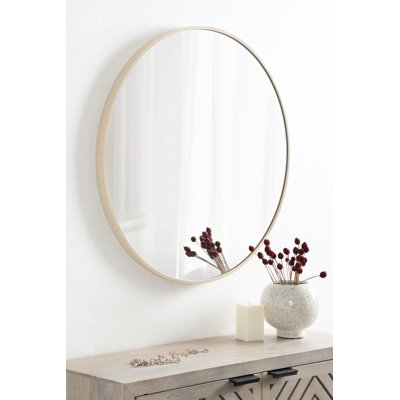 Miroir rond en métal Anacleta