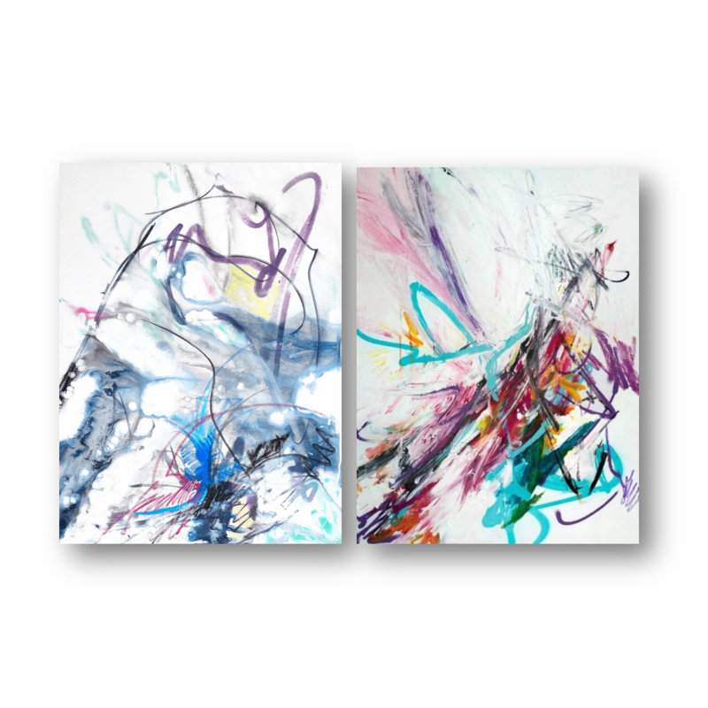 Poetry Series II by John Beard - Artist Enhanced Canvas Print, Black Floater Framed, 36" H x 48" W x 3" D