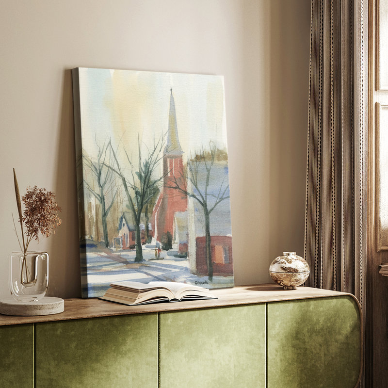 Nouvelle-Angleterre, rue principale - galerie Cavas sur mesure, H 12 po x l 8 po