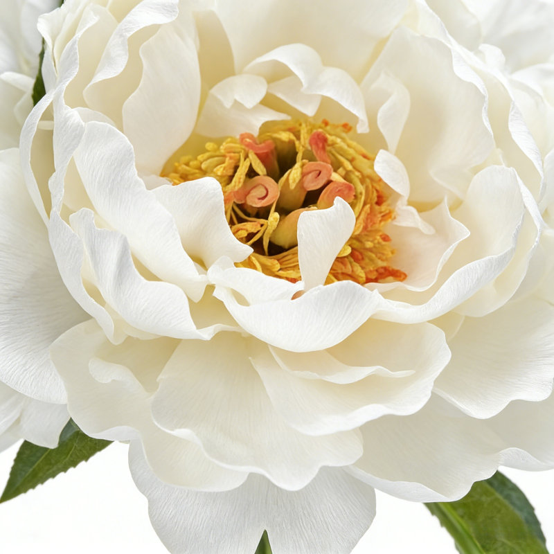 Arrangement floral artificiel, 9.4" x 9", White