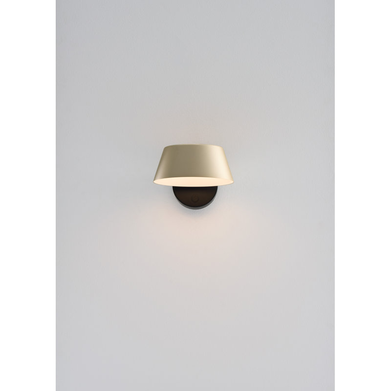 Lampe murale Haraldur, Doré, Noir, noir, noir, noir