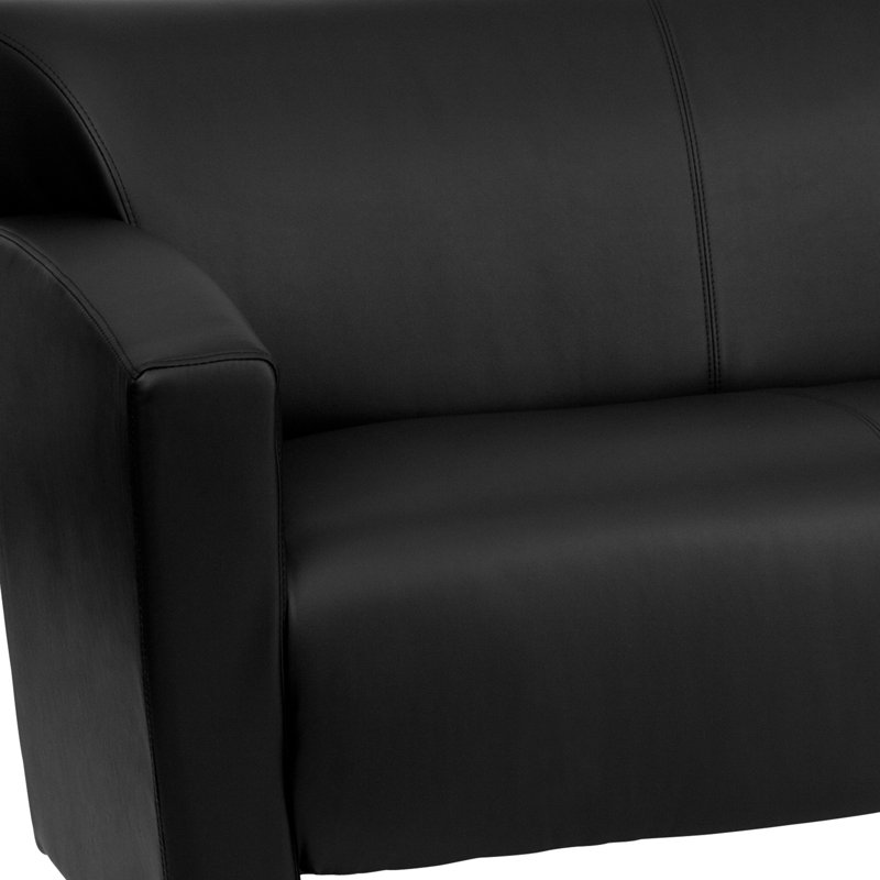 Canapé en cuir noir, Noir