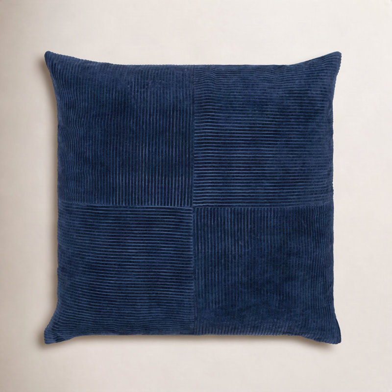 Housse de coussin Selma, 18 po x 18 po, Marine