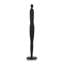 Grande sculpture en polystone noire avec silhouette nervurée et corps scintillant-667681140