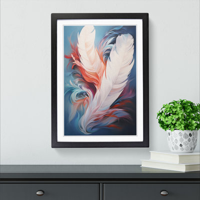 Feather Hard Edge No.2 - Single Picture Frame Print on Wood