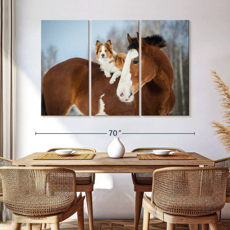 Collie On Horse, 42" H x 65" W