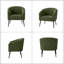 Chaise avec accoudoirs modernes 27,5 po Cadie-1766574394