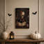 Impression sur toile, crâne gothique avec roses rouges et corneilles noires-932108515