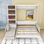 Grand lit escamotable avec canapé et tablettes-850395394