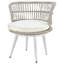 Ensemble de conversation pour patio 2 personnes Monaco avec coussins en polyester et table en crème et blanc Monaco-589633607