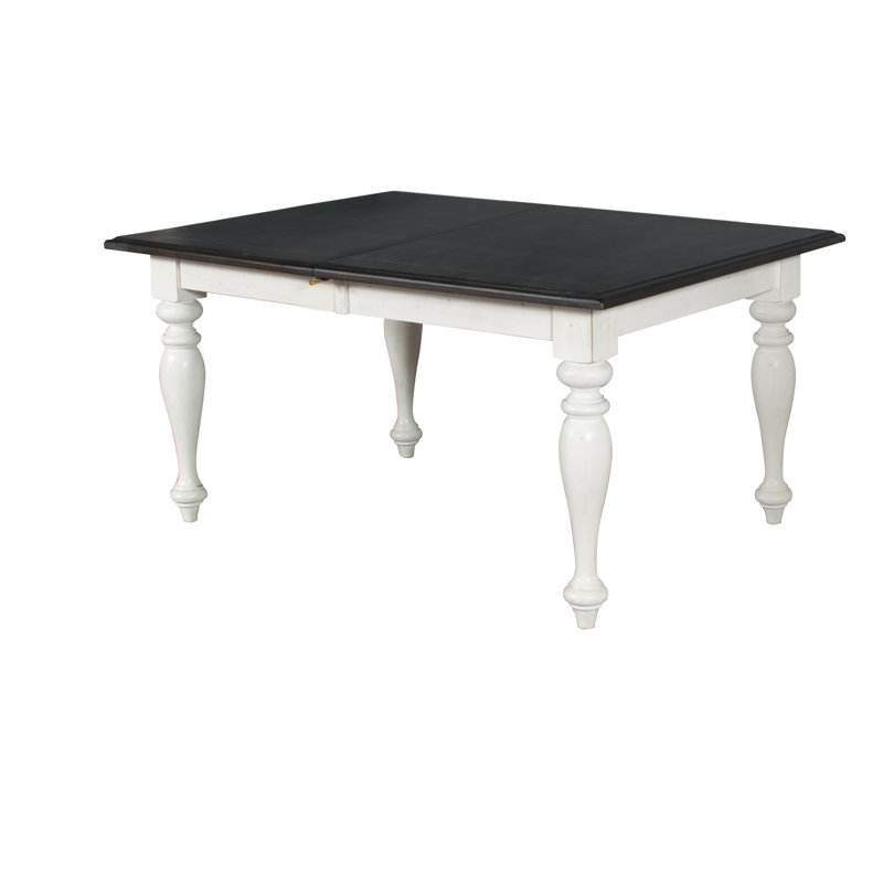 Villepinte Extendable Dining Table, Dark Brown, White