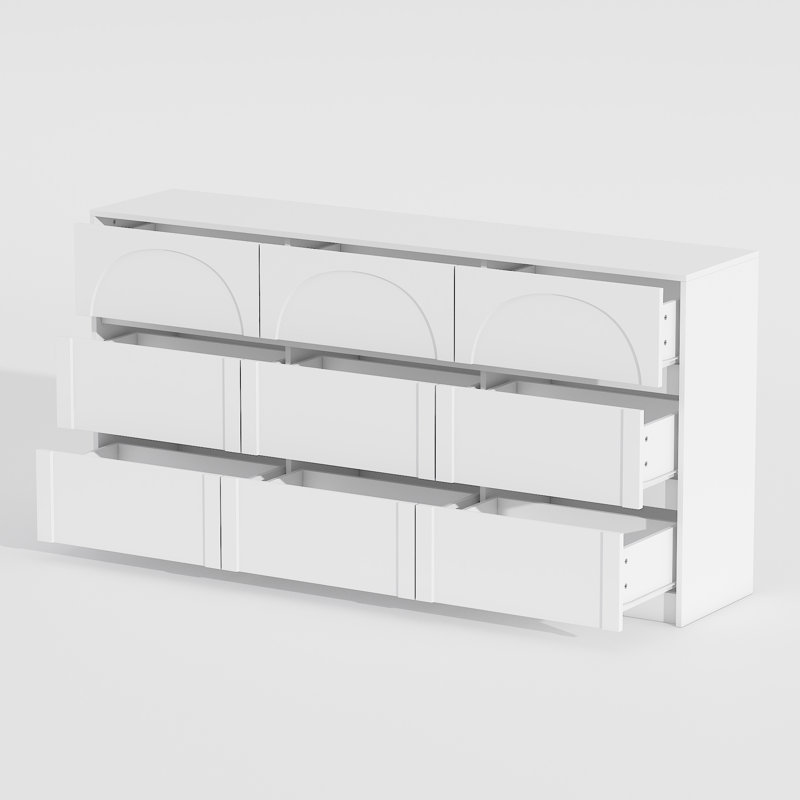 Commode 9 tiroirs, Blanc