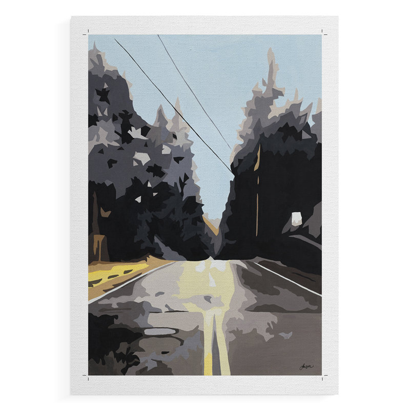 LA ROUTE MOINS DÉPLACÉE - Impression sur toile seulement - non encadrée, H 36 po x l 24 po