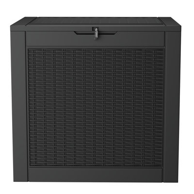 Devoko 22 " W 32 Gallons Water Resistant Resin Lockable Deck Box in Black
