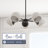 Stoll 5-Light Chandelier Matte Black with Opal Glass