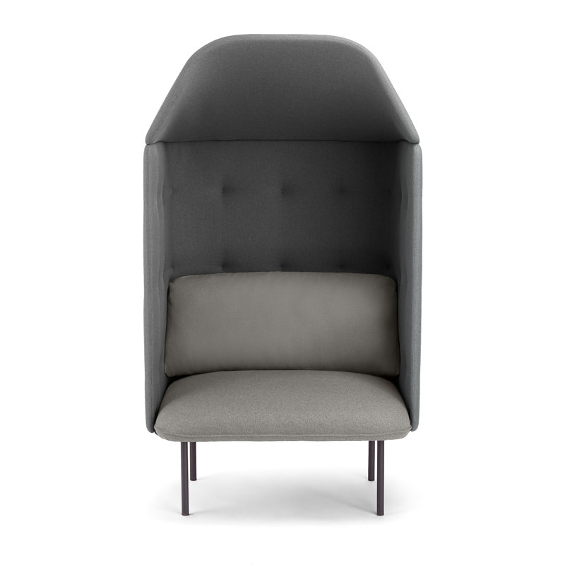 Chaise de réception avec auvent QT, Gris / gris foncé