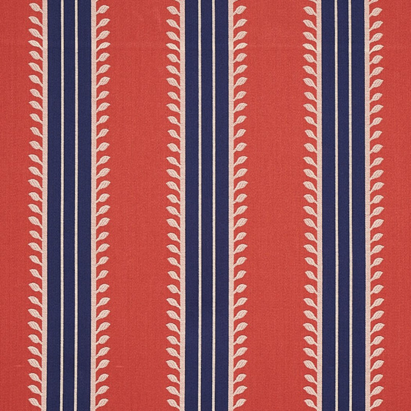 Tissu à rayures étrusques, Rouge/bleu